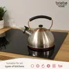 Briebe I-Bronze Wasserkessel Induktion Flötenkessel 2,3L Produktbild-Vorschau 3