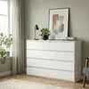 Kommode Weiß 8 Schubladen matt 100x100x34 cm modern Produktbild-Vorschau 4