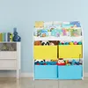 Relaxdays Kinderregal, 4 Boxen, Lagerfeuer Motiv, Spielzeug Produktbild-Vorschau 3