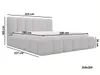 A diagram of a bed with dimensions indicated. Produktbild-Vorschau