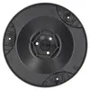 The image shows the underside of a black circular component, likely a part for a robot vacuum cleaner. Produktbild-Vorschau