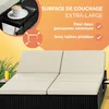 CASARIA® Lettino Prendisole 2 Persone in Polyrattan Anteprima dell’immagine prodotto 6