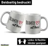 Huuraa Glitzertasse Beamter mit Herz 330ml Silber Keramik Produktbild-Vorschau 2