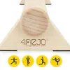 4FIZJO 100 cm Holz-Balancierbalken aus Buchenholz, Höhe 8 Produktbild-Vorschau 10