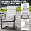 Graue Outdoor Textilene-Metall-Esszimmerstühle (2er-Pack) Produktbild-Vorschau 4