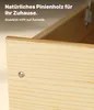 KMH Spielzeugkiste Holz Natur 4 Doppelrollen Deckel 70L Produktbild-Vorschau 2