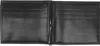 An open black leather wallet with card slots and a money clip. Produktbild-Vorschau