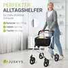 Juskys Indoor Rollator Aktiv - Tasche & Tablett - schmal & Produktbild-Vorschau 2