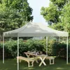 A party tent set up in a garden with a picnic table and benches underneath. Náhľad obrázku produktu