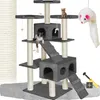 tectake® Kratzbaum Knuti 186 cm inklusive 2 Treppen, 4 Produktbild-Vorschau 9
