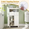 Mobile da bagno COSTWAY, mobile da bagno con 2 ante e 2 Anteprima dell’immagine prodotto 6