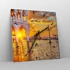 Wanduhr - Quadrat - Glasuhr - Venedig Stadt - 40x40cm - Produktbild-Vorschau 4