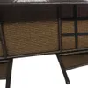 Close-up view of the underside of a brown rattan sofa. Náhled obrázku produktu