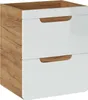 Szafka Łazienkowa Pod Umywalkę 50 Cm Dąb Craft Biały Połysk Podgląd zdjęcia produktu 3