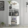 Skye Decor, Lyon 80 - White, Gold, Kaffeebarschrank, Weiß, Produktbild-Vorschau 1