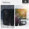 Collage showing a black tub in rain and sun, with feature icons and text. Náhled obrázku produktu