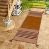 Läufer Natur Teppich Kelim Navarro Rost Braun, Größe:70x250 Produktbild-Vorschau 1