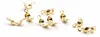 Vintageparts Quetschkalotten 18K Gold beschichtet, Messing, Produktbild-Vorschau 1