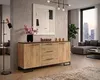 Kommode mit Schubladen Fernsehschrank HANA 3S Golden Craft Produktbild-Vorschau 2