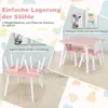 DREAMADE Kindertisch mit 2 niedlichen Hasenohrenstühlen, Produktbild-Vorschau 2
