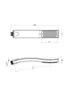 Technical drawings of a shower head with dimensions. Produktbild-Vorschau