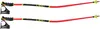 A pair of red ski poles with black and yellow accents against a white background. Produktbild-Vorschau