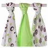 XKKO BMB Bambusová plenka Spirals&Bubbles 70x70 - Lime MIX Náhled obrázku produktu 1