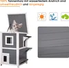 Lovupet Katzenhaus Katzenvilla Katzenhütte 2 Etagen Produktbild-Vorschau 6