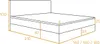 A diagram of a bed with dimensions indicated by lines and numbers. Produktbild-Vorschau