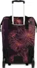 The back of a rolling suitcase with a floral pattern. Voir les images du produit