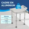 HOMCOM Siège de Douche réglable en Hauteur Tabouret de Voir les images du produit 3