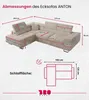 BroMARKT Ecksofa ANTON Schlaffunktion Bettkasten L-Form Produktbild-Vorschau 9
