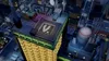 An aerial view of a city at night, focusing on the rooftop of a tall building. Produktbild-Vorschau