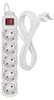 Steckdosenleiste 3 m / 5 Steckdosen / Schalter / weiß / PVC / 1,5 mm2 Produktbild-Vorschau