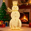 COSTWAY 141cm LED Schneemann beleuchtet, Weihnachtsdeko Produktbild-Vorschau 9