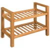 vidaXL Schuhregal mit 2 Etagen 50x27x40 cm Massivholz Eiche Produktbild-Vorschau 2