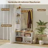 Puluomis šatní skříň se zrcadlem a lavicí na boty, Náhled obrázku produktu 2