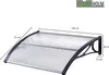 Haustürvordach 120 x 75 cm Hohlkammerplatte Produktbild-Vorschau 3