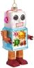 A glass robot ornament on a white background. Produktbild-Vorschau