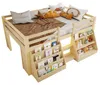 Halbhochbett 140 x 200 cm mit LED-Beleuchtung, offenen Produktbild-Vorschau 8