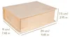 Creative Deco Effen Houten Boekomslag, 24 x 19 x 7,5 cm Productafbeelding-voorbeeld 2