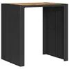vidaXL Garten-Bartisch mit Holzplatte Schwarz 105x80x110 cm Produktbild-Vorschau 1