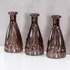 3er Set Vasen Glas H15cm Braun Blumenvase Tischdeko Produktbild-Vorschau 3
