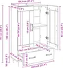 vidaXL Highboard Schwarz Eichen-Optik 69,5 x 31 x 115 cm Produktbild-Vorschau 8