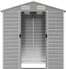 vidaXL Szopa ogrodowa jasnoszara 191x130x198 cm Stal Podgląd zdjęcia produktu 5