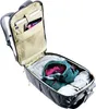 An open backpack filled with clothes and electronics. Produktbild-Vorschau