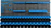A wall-mounted storage system with multiple blue and black bins. Náhled obrázku produktu