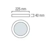 18W LED Aufputz Deckenlampe Deckenlampe Rund 225mm Produktbild-Vorschau 3