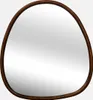 A mirror with a wooden frame against a white background. Anteprima dell’immagine prodotto