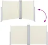 Two images showing a retractable side awning in different configurations. Náhled obrázku produktu